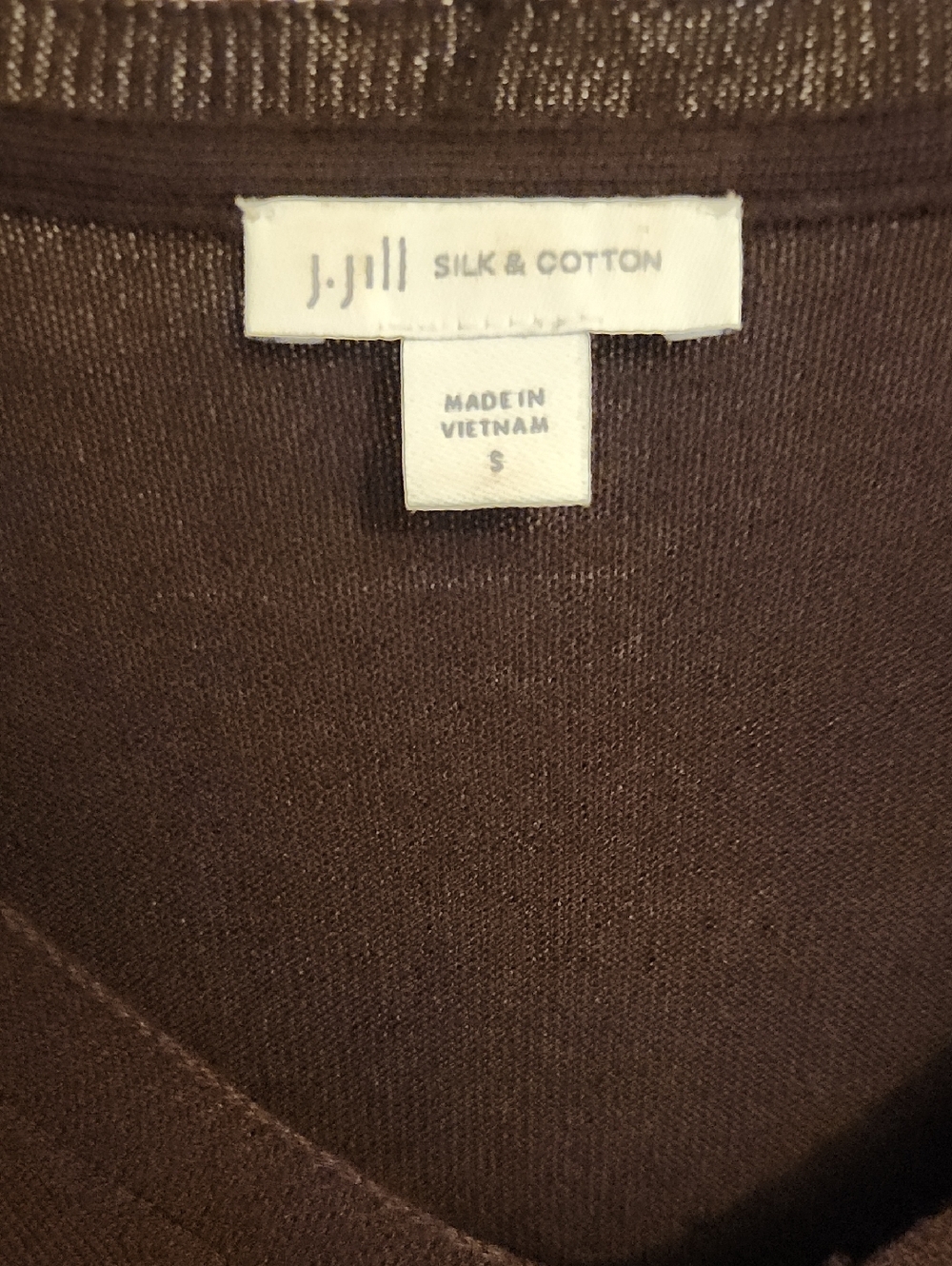 J Jill Silk COTTON Longsleeve Top Sz S - Picture 2 of 5